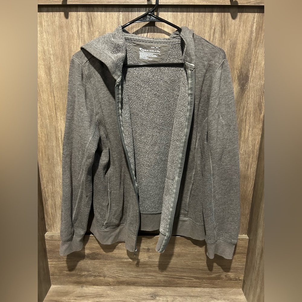 Tek Gear Gray Zip-Up Sweater with High Collar